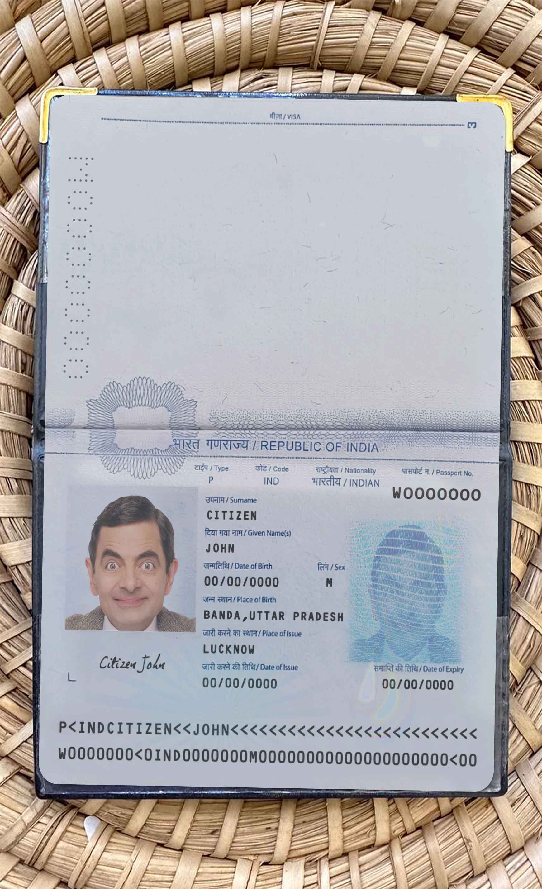 India pass 2020 present photo look PSD template